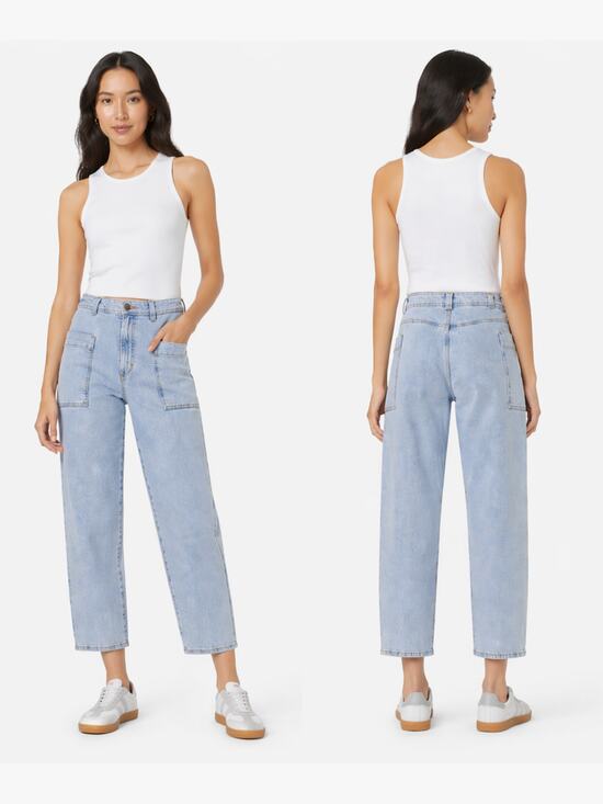 Joe's Jeans Denim - Joes Jeans Luanda Barrel Leg High Waist Light Wash Jeans Womens Size 34